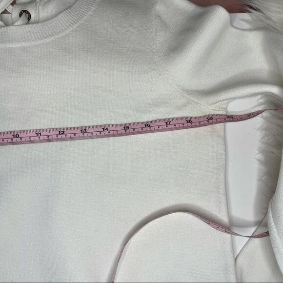 Madewell Laced-Back Crewneck  Pullover White Size Small - Picture 12 of 15